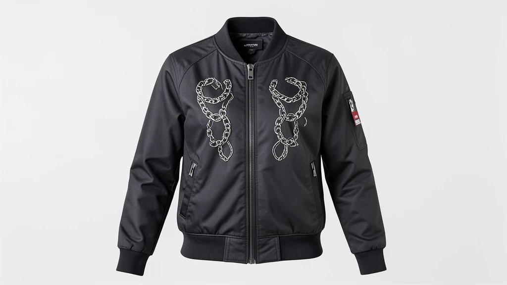 Edgy Glamour: Die Bomberjacke Damen mit Kettenstickerei für einen rockigen Look